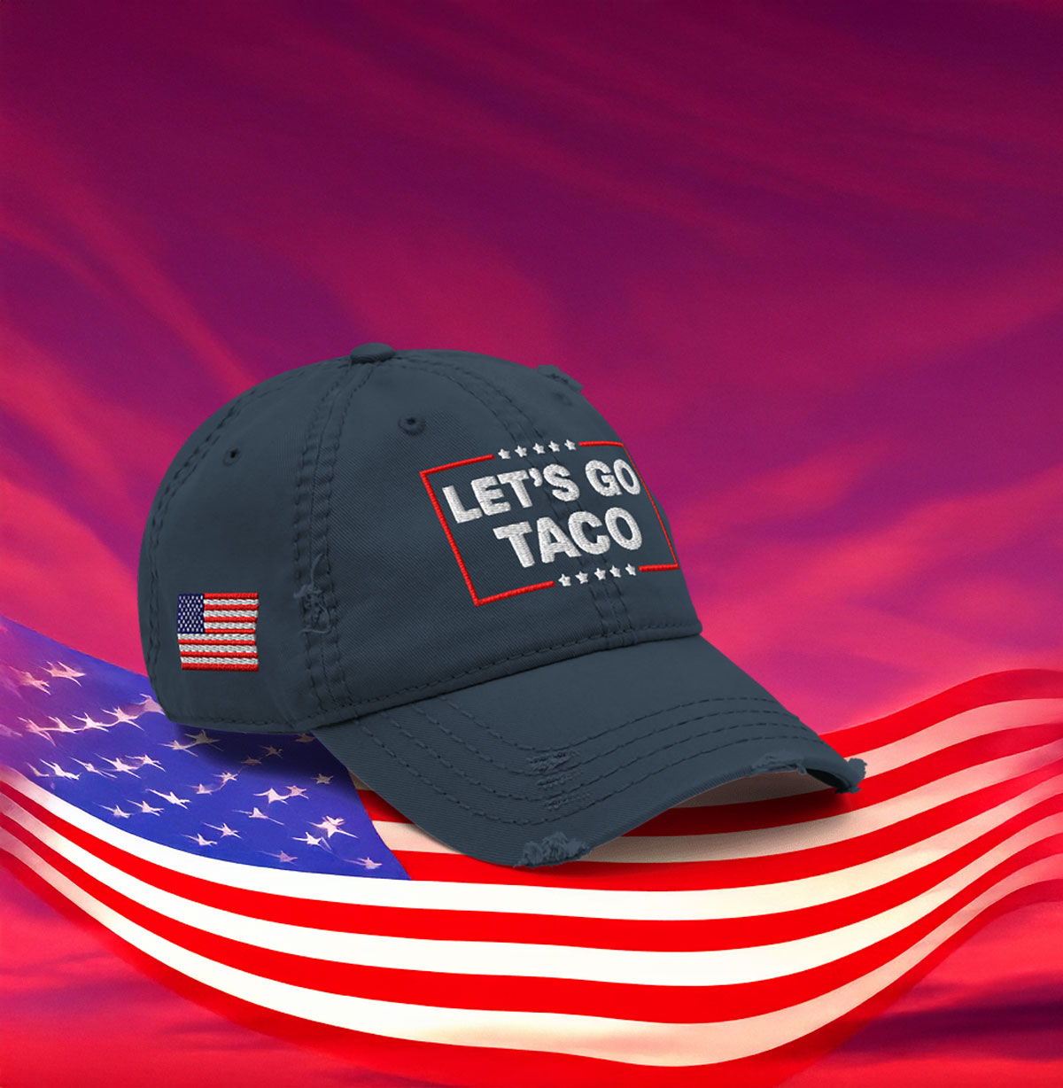 Let’s Go Taco Distressed Hat