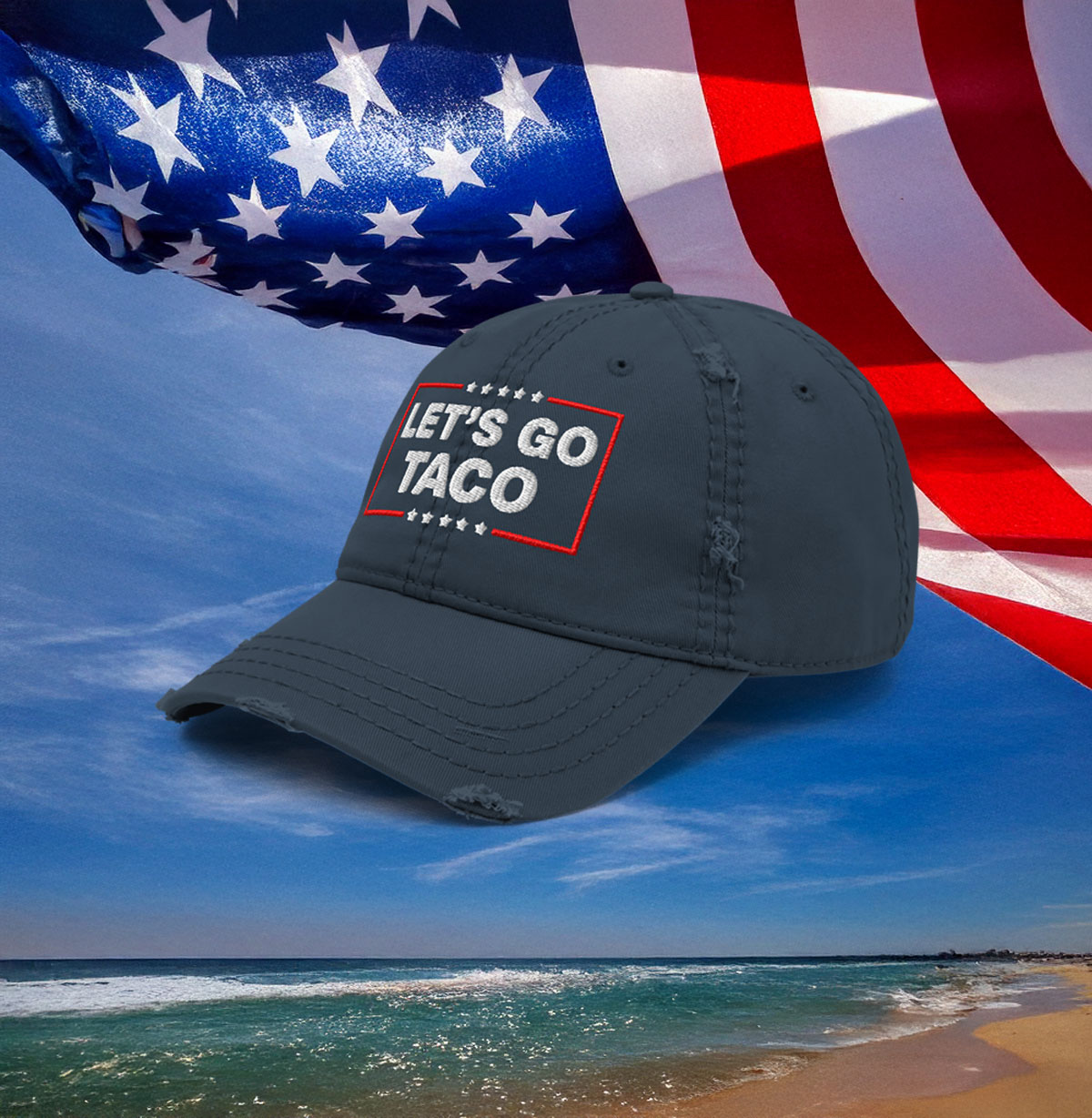 Let’s Go Taco Distressed Hat