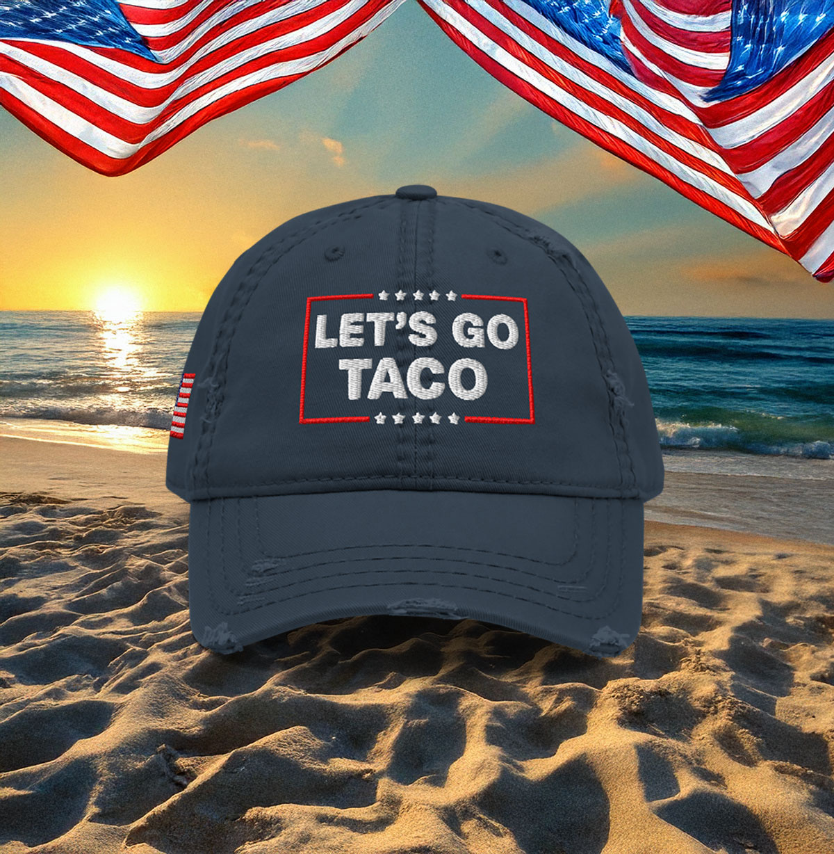 Let’s Go Taco Distressed Hat