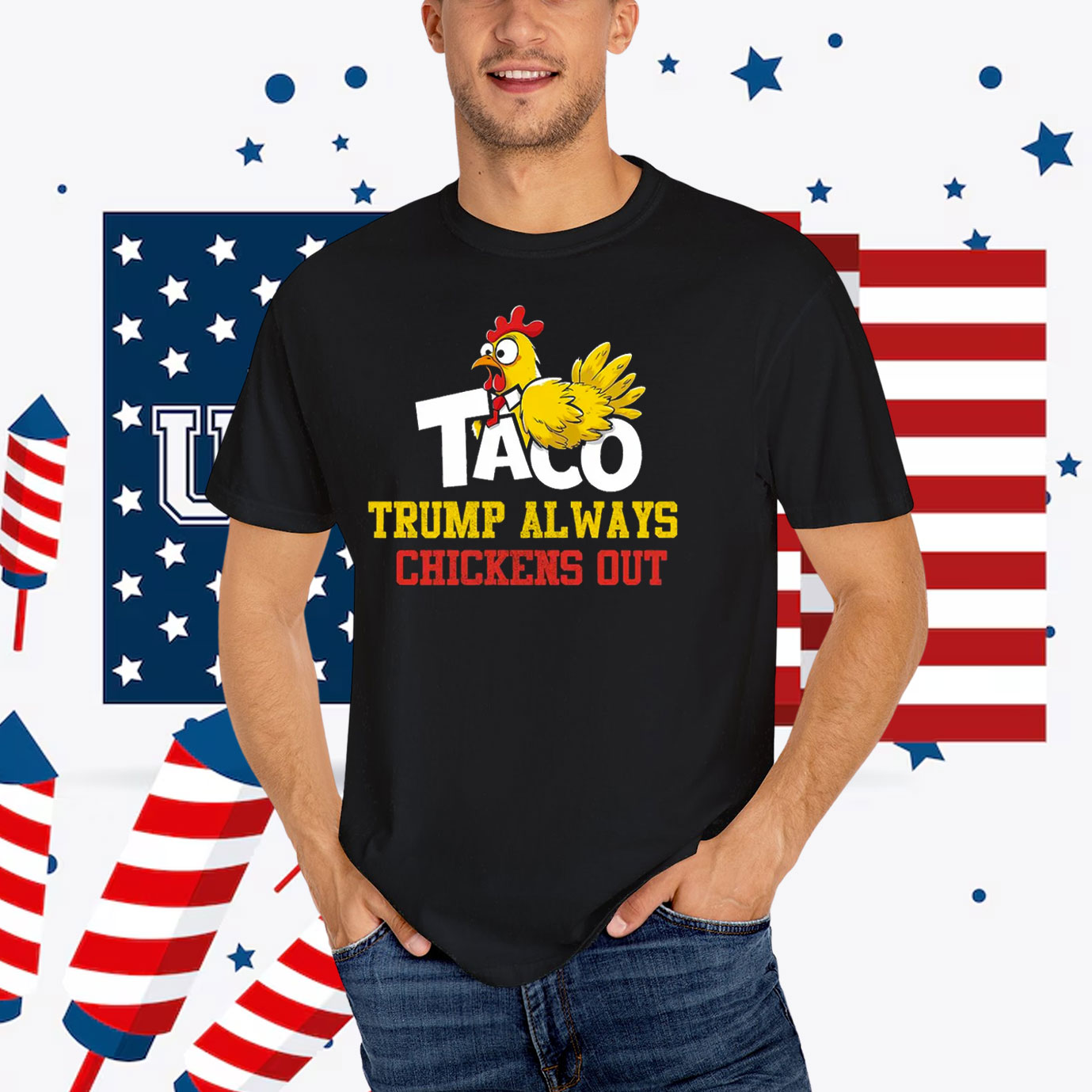 2025 Taco Trump Always Chickens Out Unisex T-Shirts