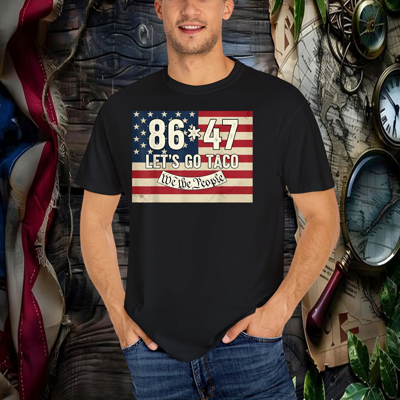 8647 Let's Go Taco We The People T-Shirt