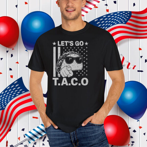 Funny Let's Go TACO Patriot Bold Humor Vintage American Flag Premium T-Shirt