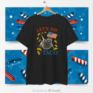 Funny Raccoon Let's Go Taco T-Shirt