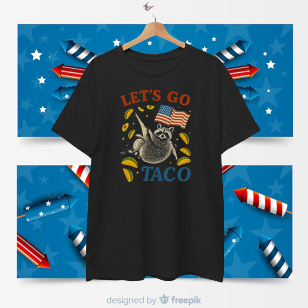 Funny Raccoon Let's Go Taco T-Shirt