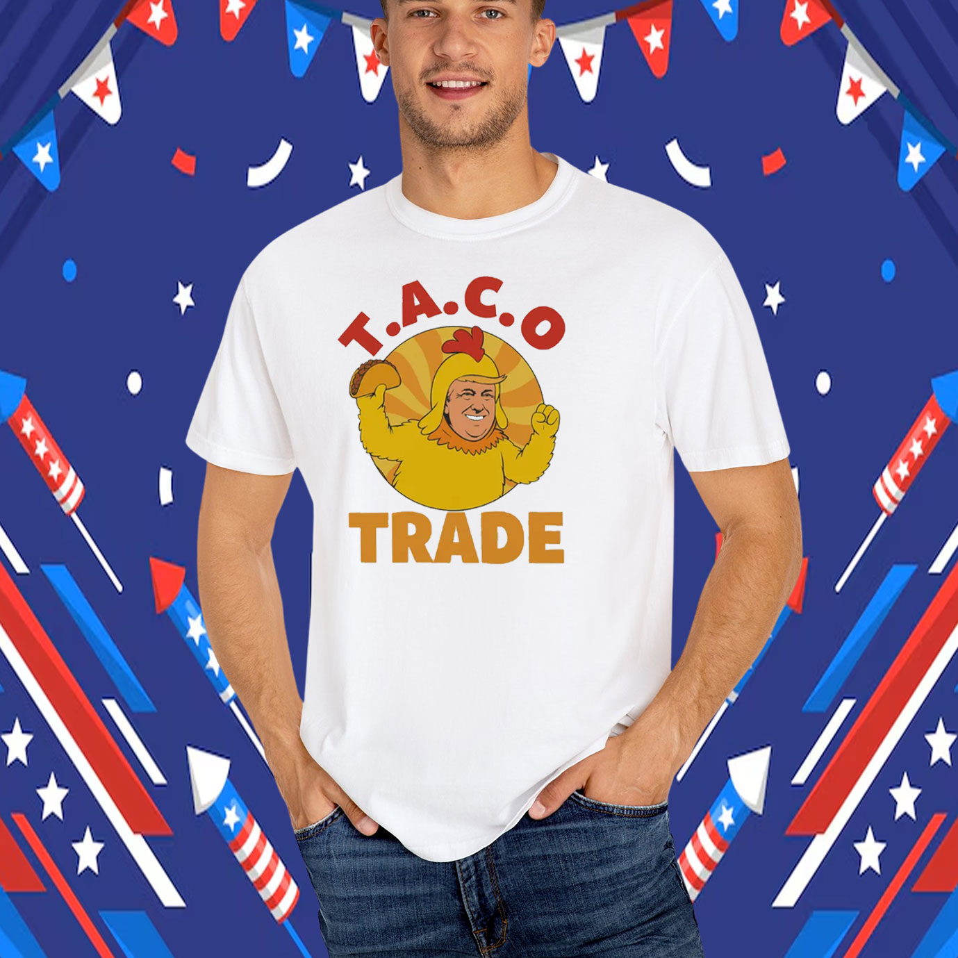 Funny Taco Trade Trump Chickens T-Shirt