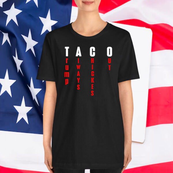 Funny Taco Trump Always Chickens Out 2025 Unisex T-Shirt