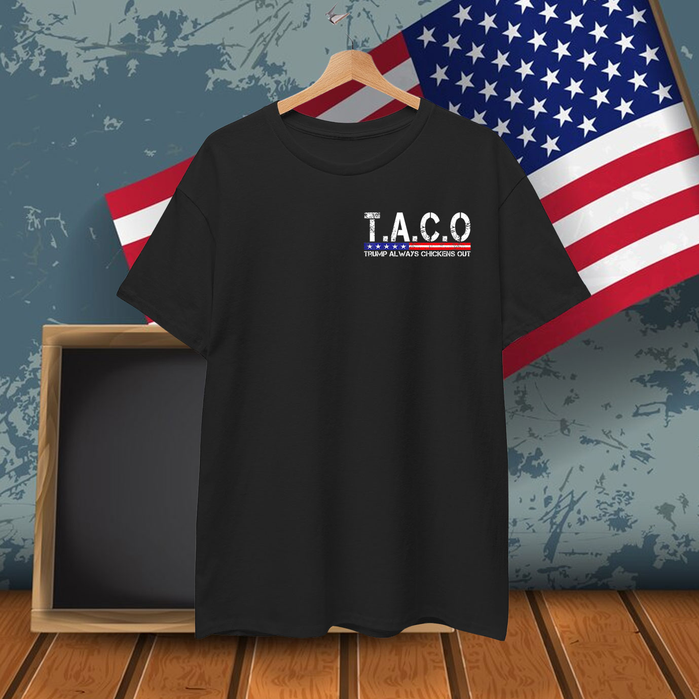 Funny Taco Trump Always Chickens Out For Men Women T-Shirts