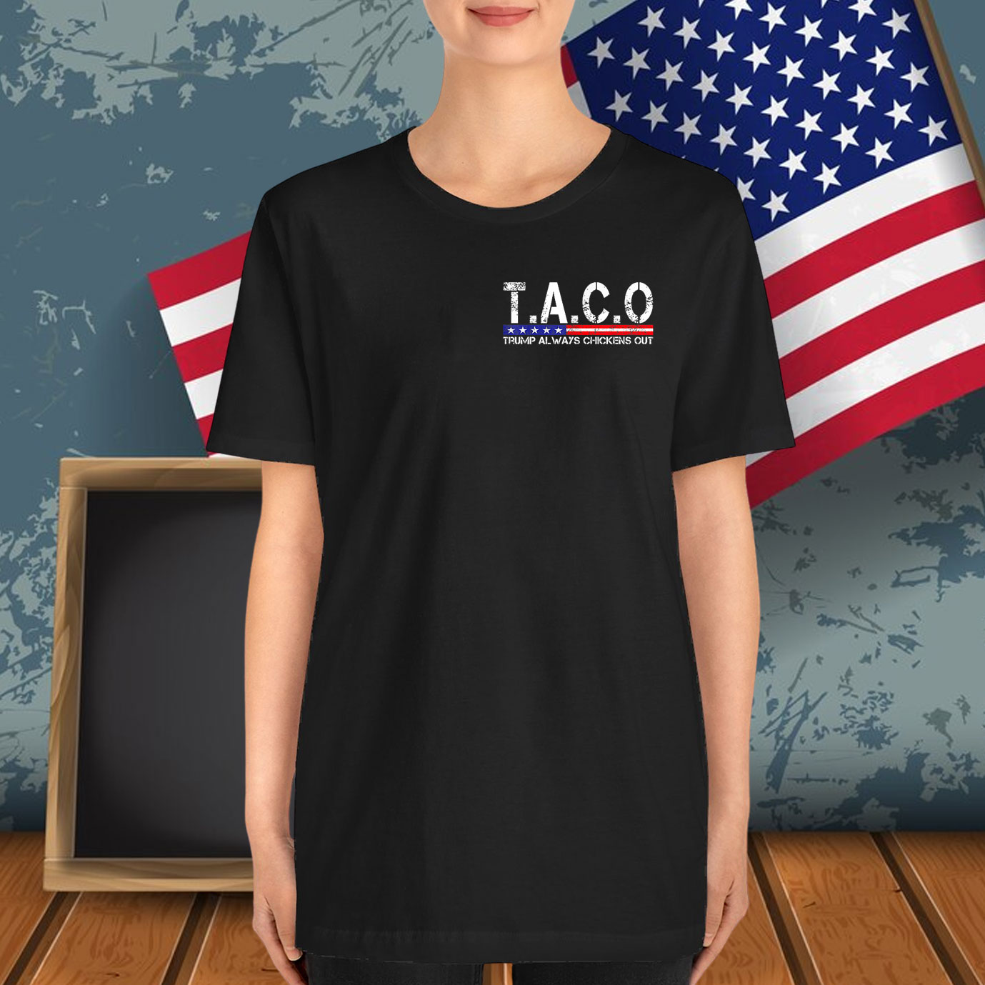 Funny Taco Trump Always Chickens Out For Men Women T-Shirts