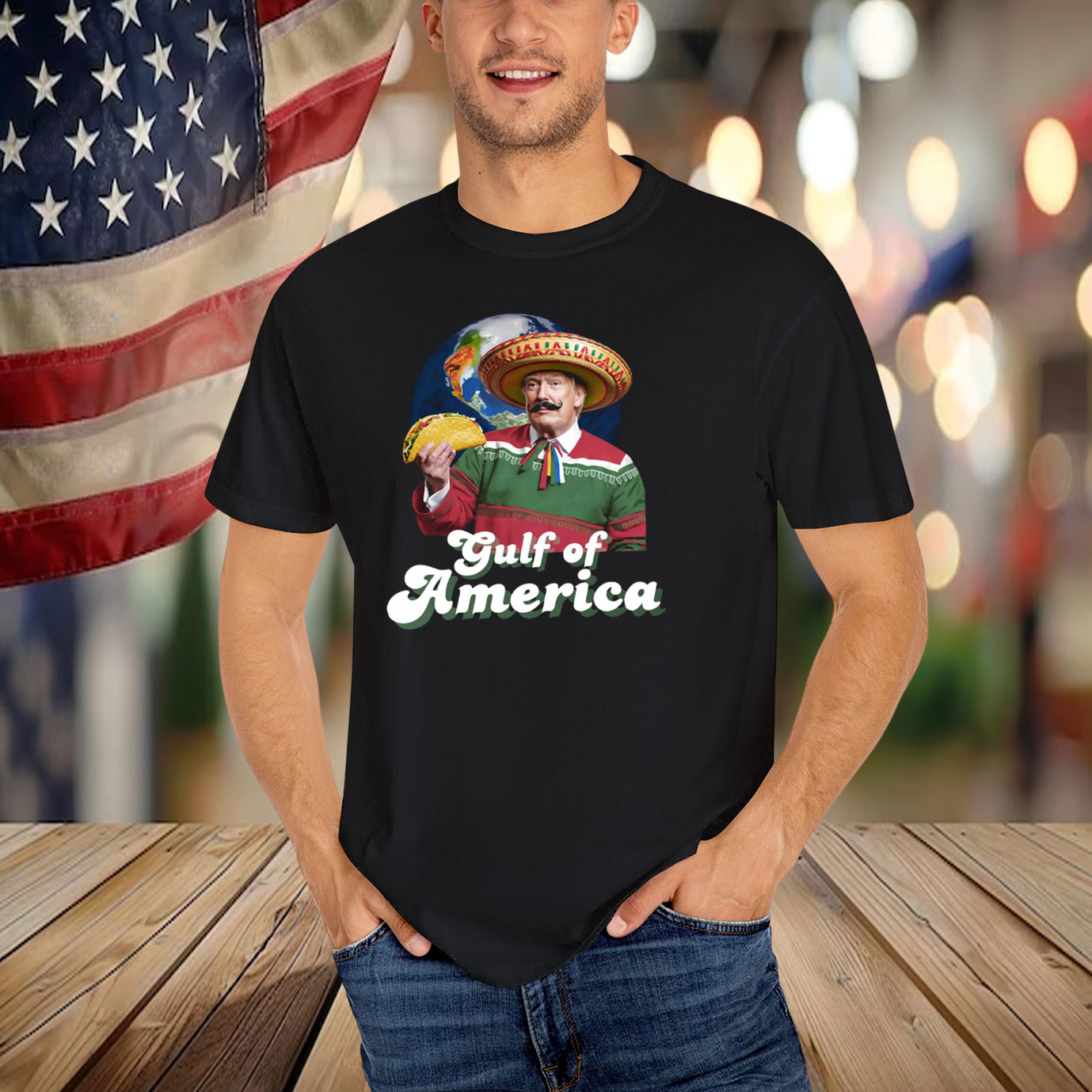 Funny Taco Trump Gulf of America T-Shirt