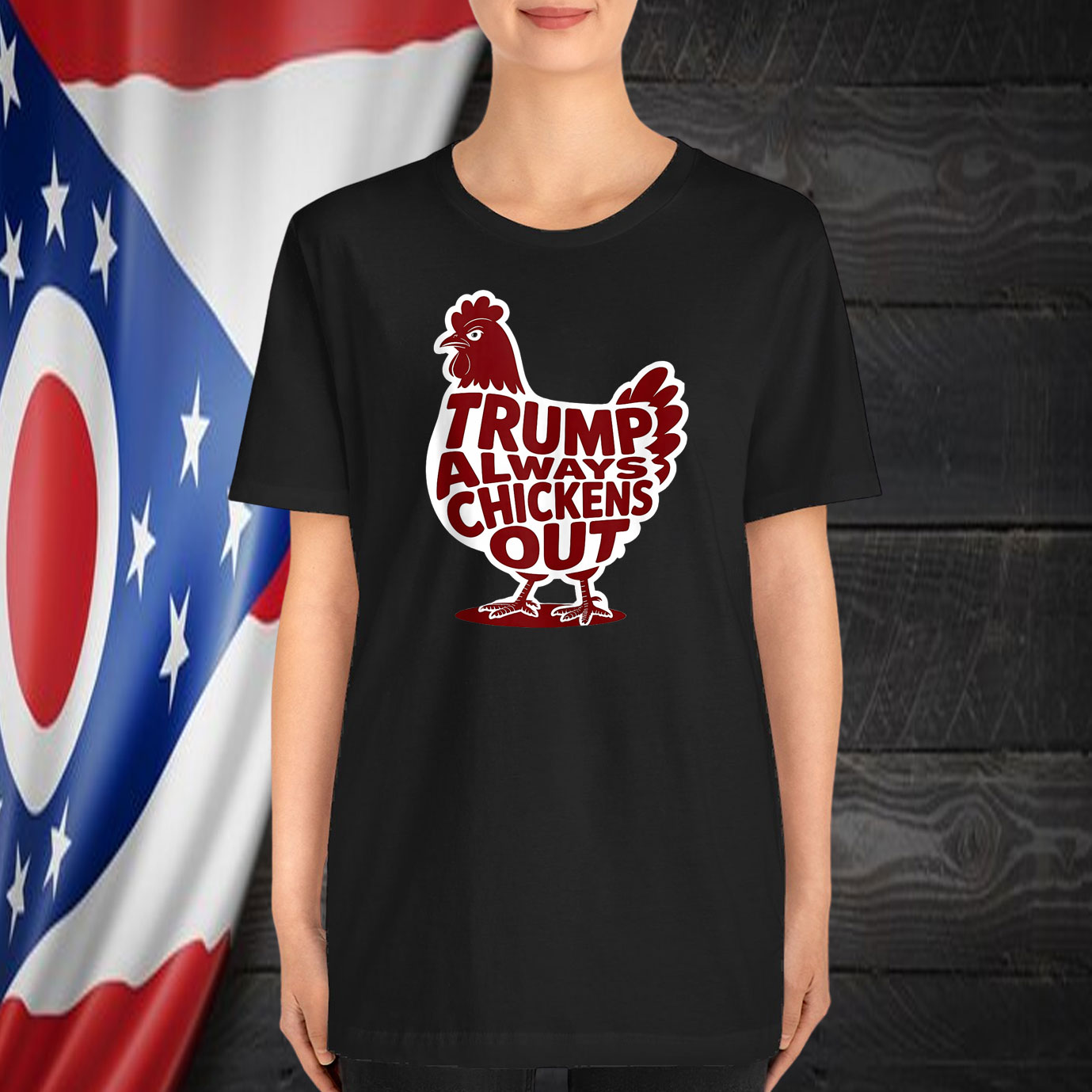 Funny Trump Always Chickens Out Shirt