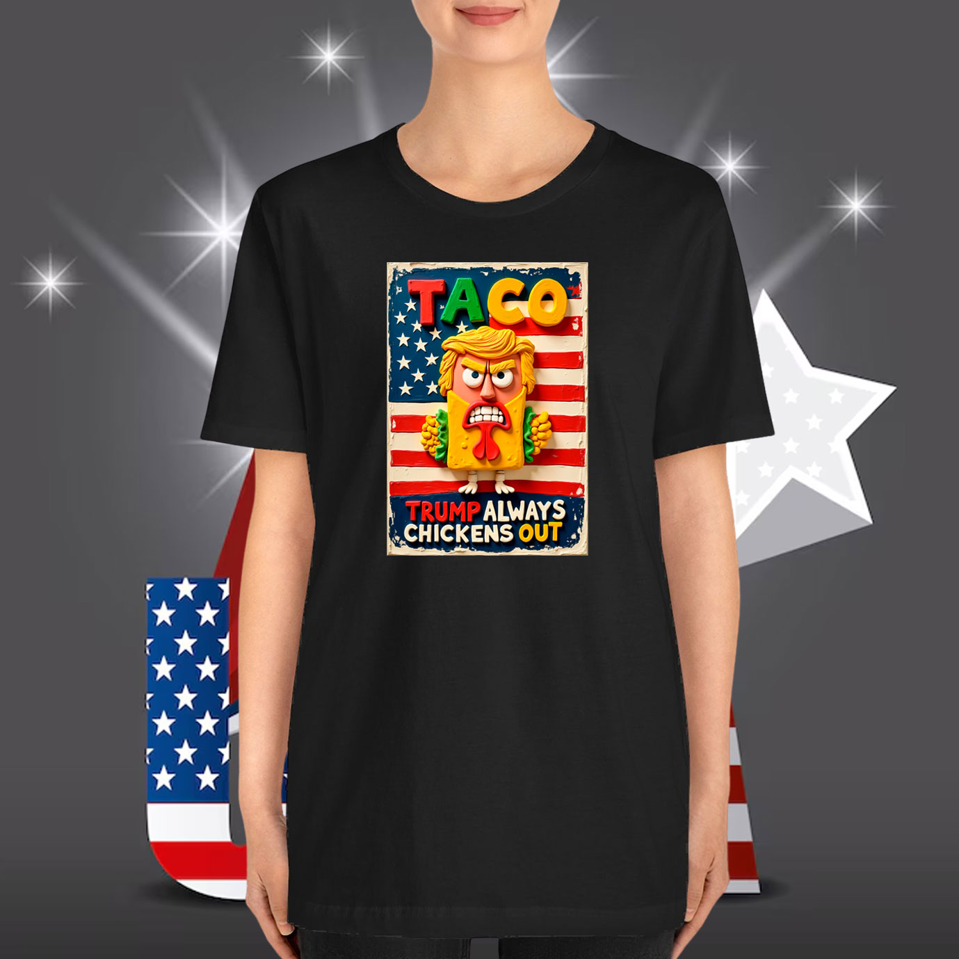 Funny Trump Taco Trump Always Chickens Out 2025 Unisex T-Shirt