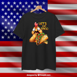 Hilarious Taco Always Chickens Out Hilarious Lets Go Taco T-Shirt