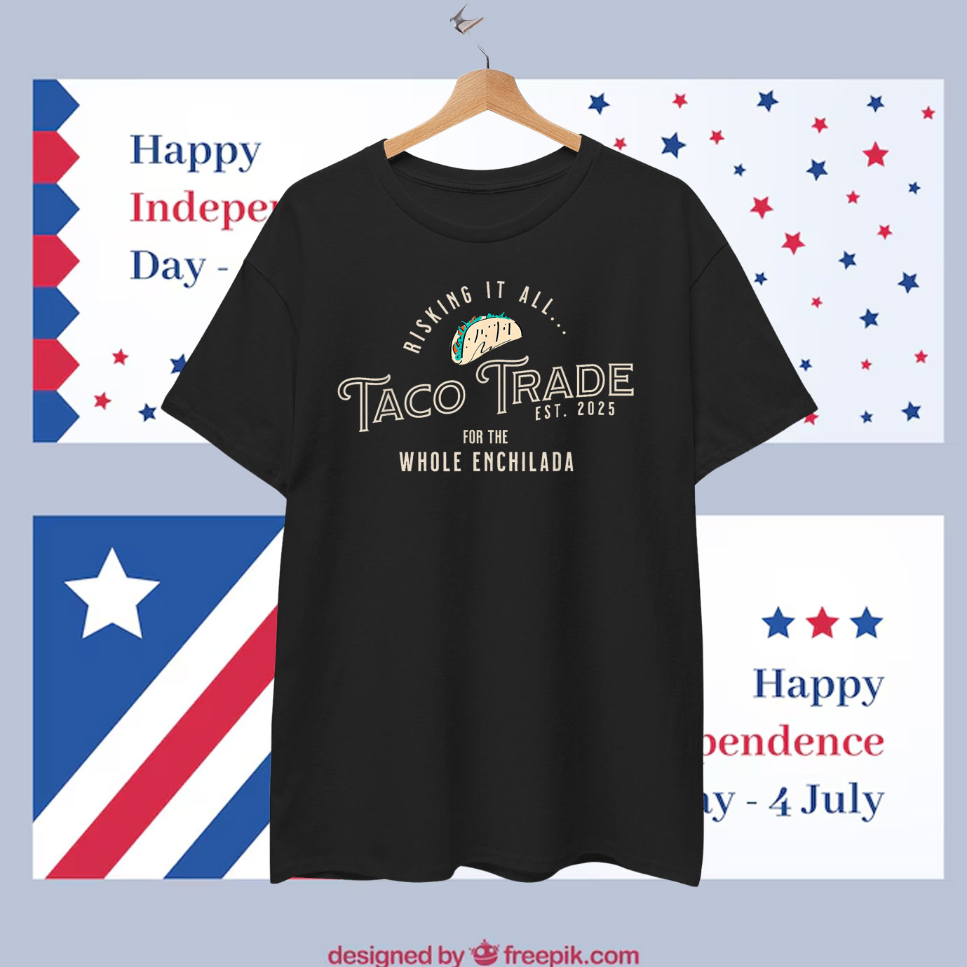 Let's Go TACO Trade Funny Political Trading - Chickening Out T-Shirt