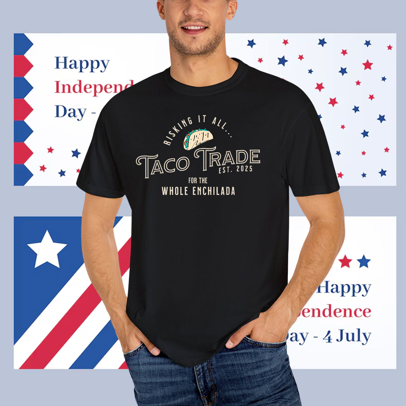 Let's Go TACO Trade Funny Political Trading - Chickening Out T-Shirt