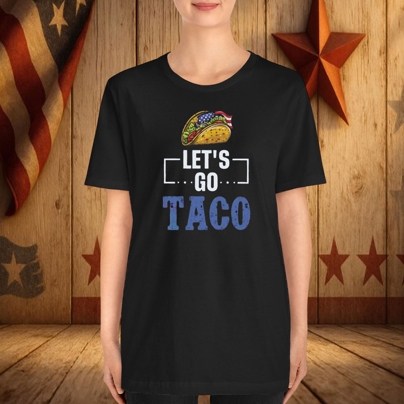 Let's Go Taco America Flag T-Shirt