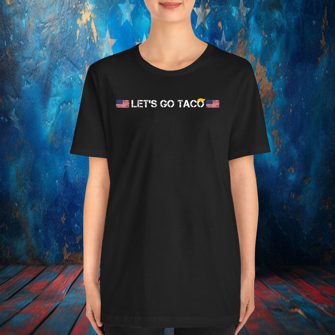 Let's Go Taco America Flag T-Shirts