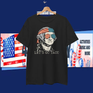 Let's Go Taco Funny USA US vintage flag T-Shirt