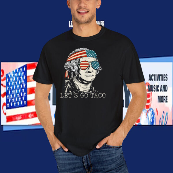 Let's Go Taco Funny USA US vintage flag T-Shirt