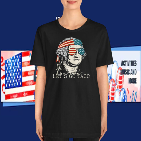 Let's Go Taco Funny USA US vintage flag T-Shirt
