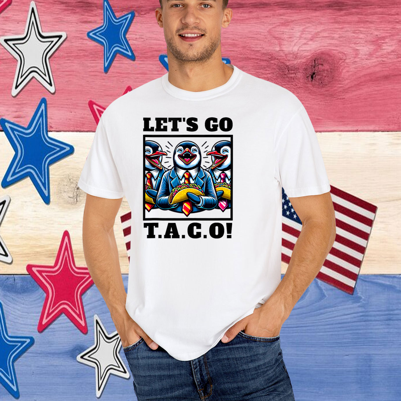 Let's Go Taco Penguins T-Shirt