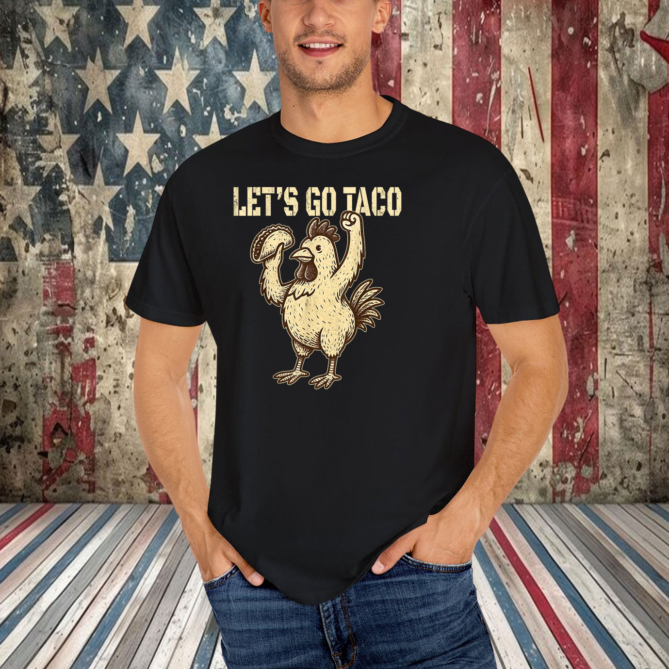Let's Go Taco Retro Vintage T-Shirt