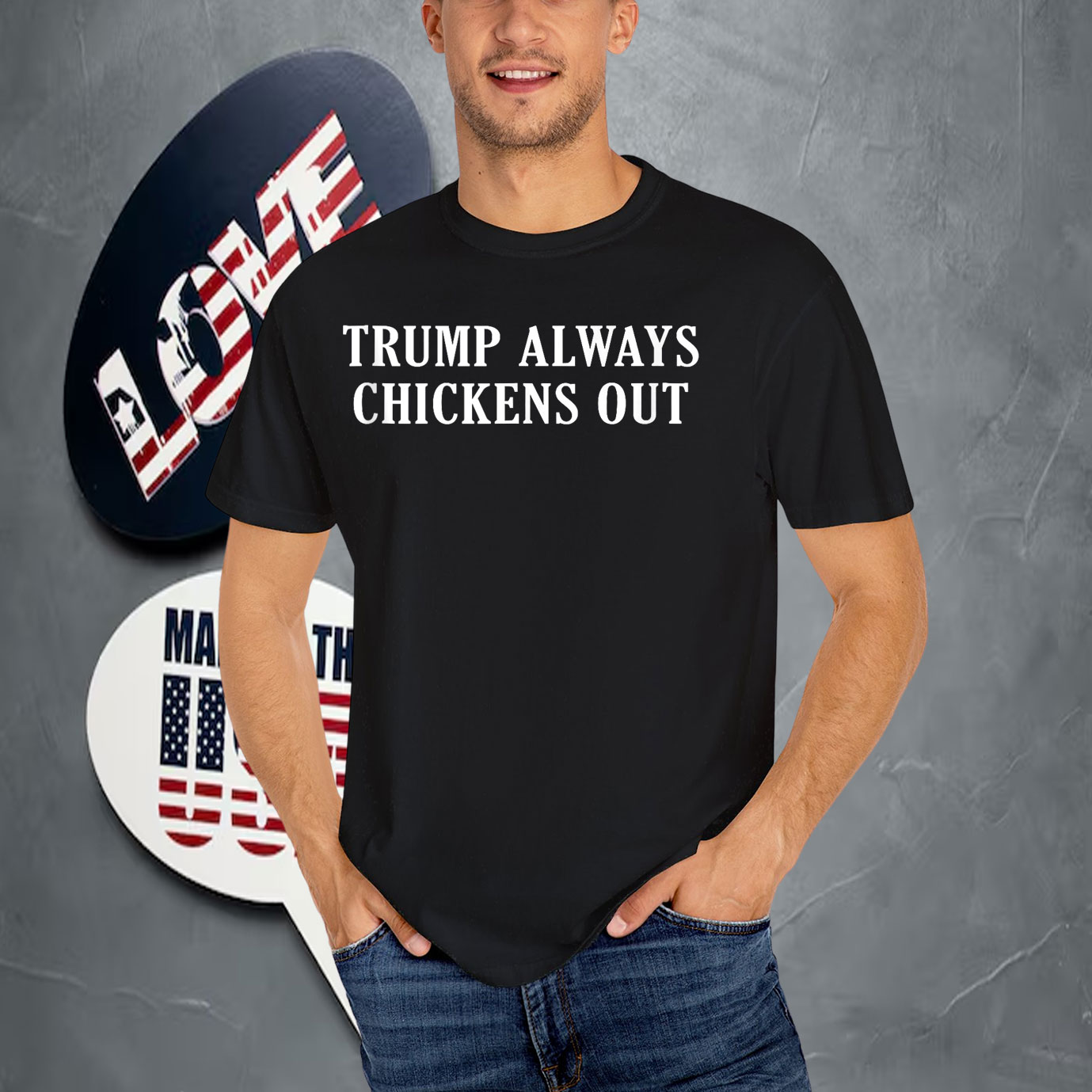 Official Trump Always Chickens Out T-Shirt
