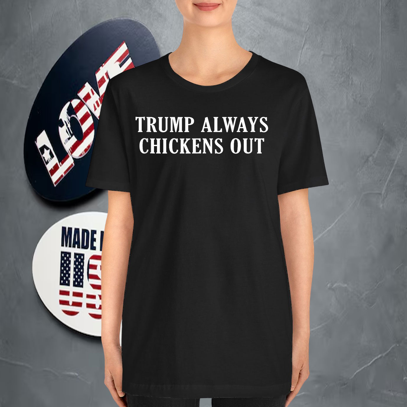 Official Trump Always Chickens Out T-Shirt