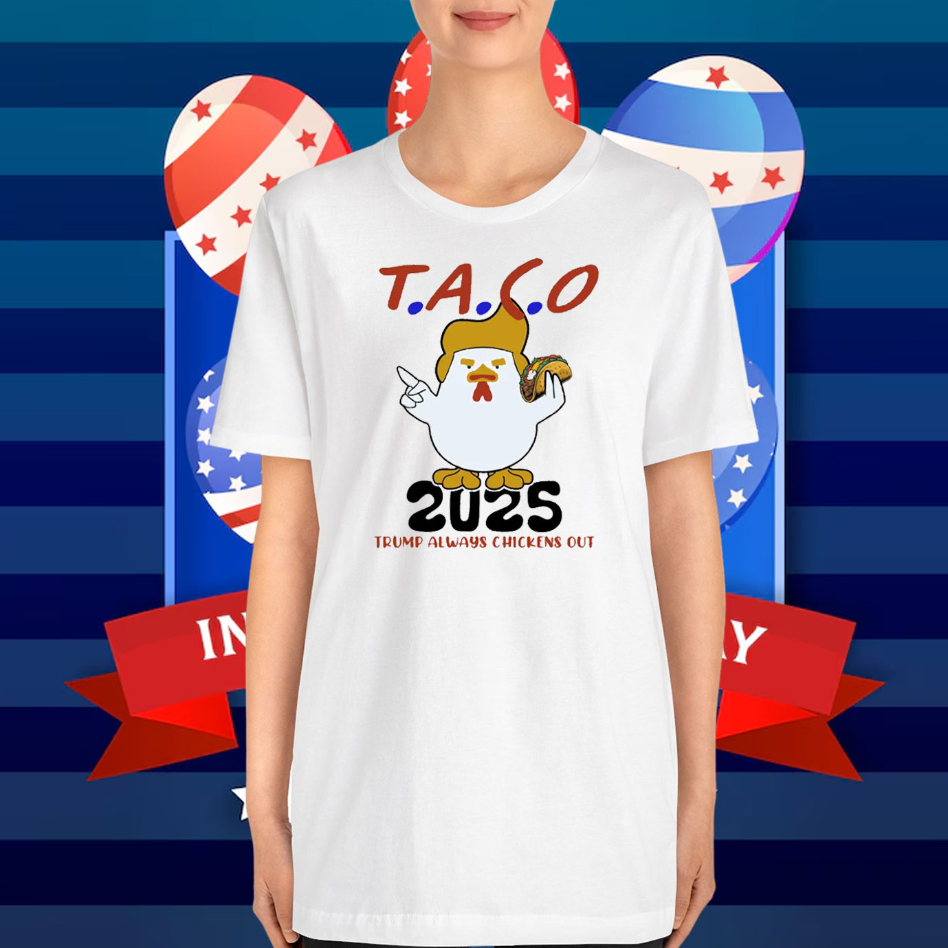 T.A.C.O 2025 Trump Always Chickens Out T-Shirt