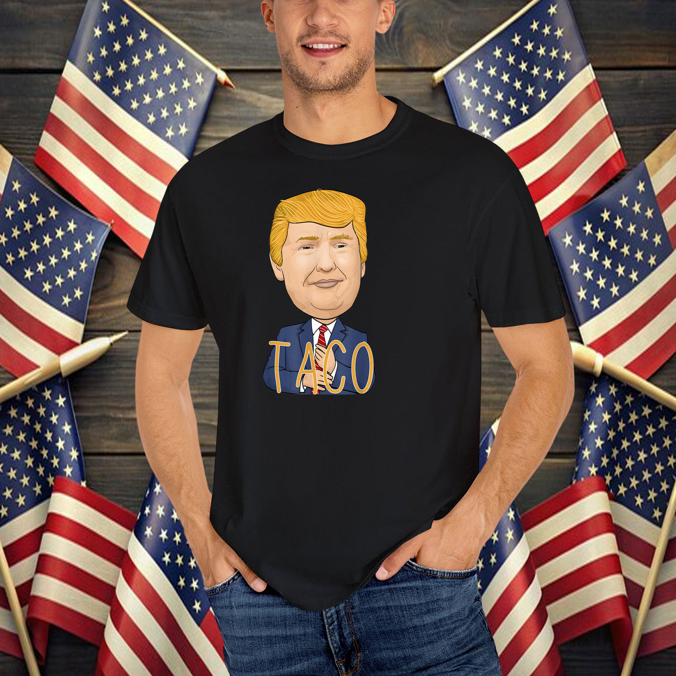 T.A.C.O Trumps Always Out TACO Chickens Gifts Funny TACO T-Shirt