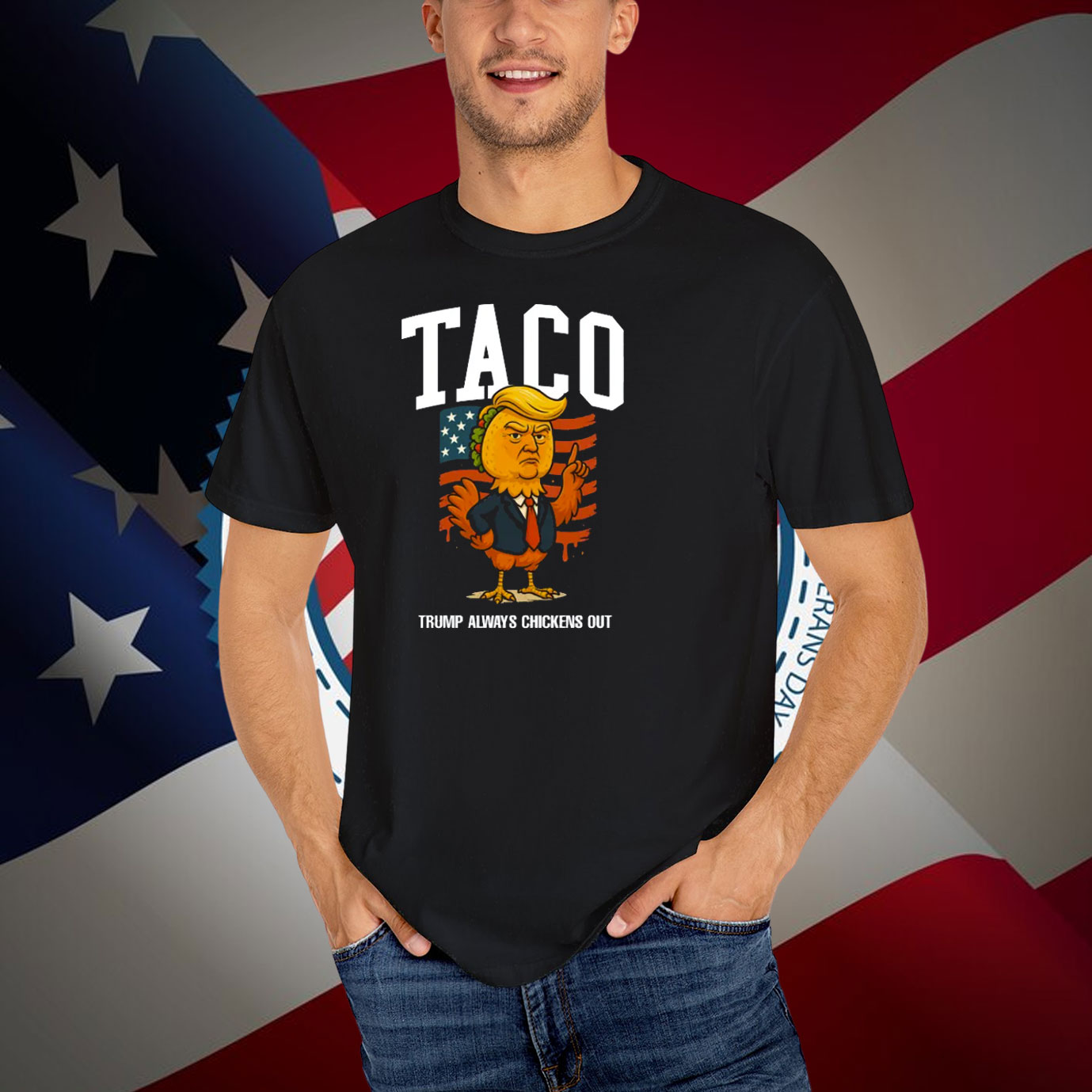 TACO USA Trump Always Chickens Out T-Shirt