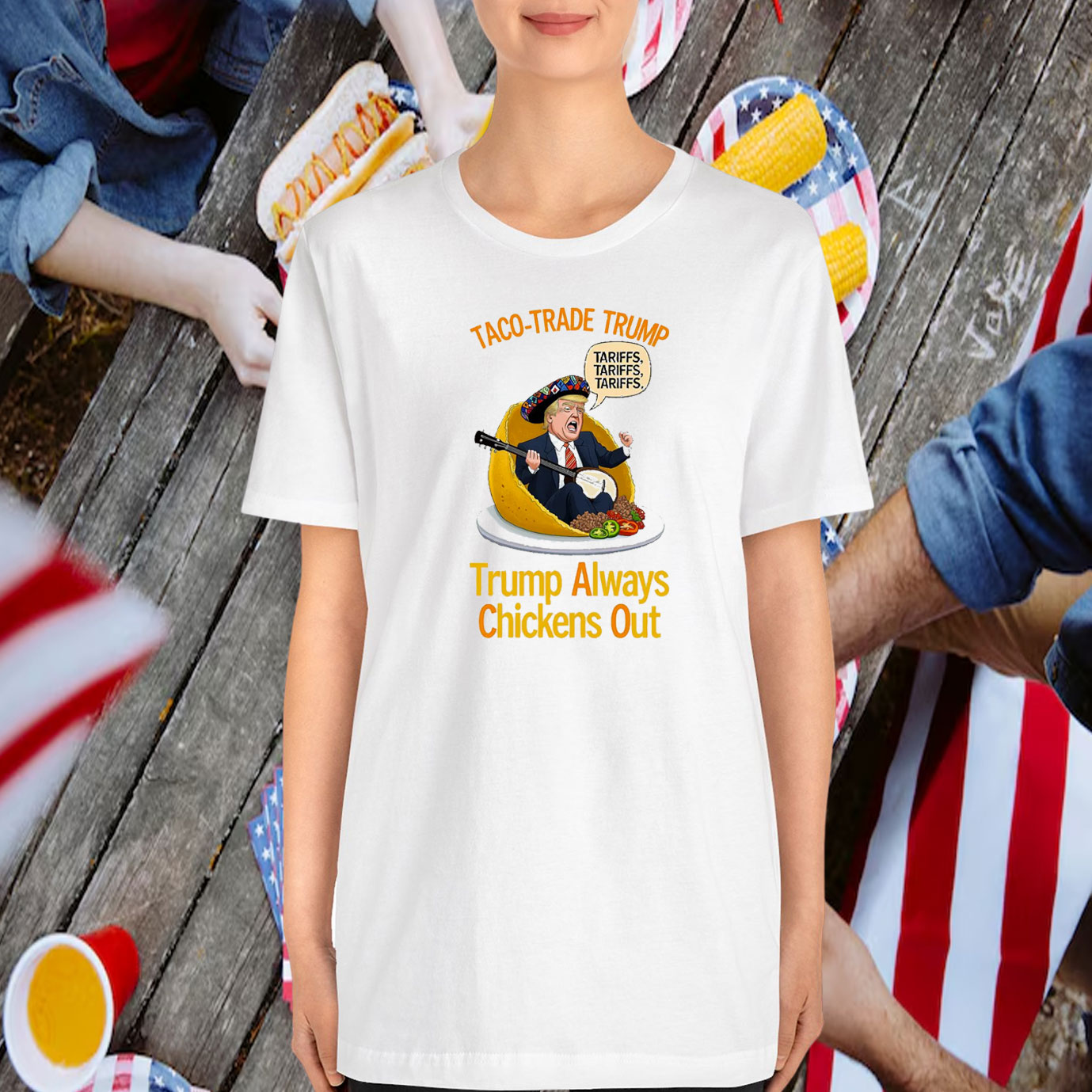 Taco-Trade Trump Trump Always Chickens Out T-Shirt