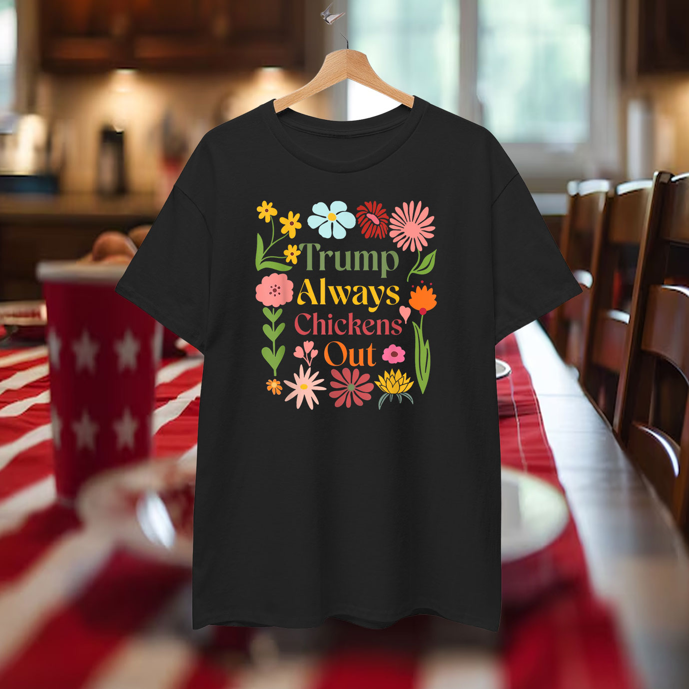 Trumps Always Chicken Out Taco America T-Shirt