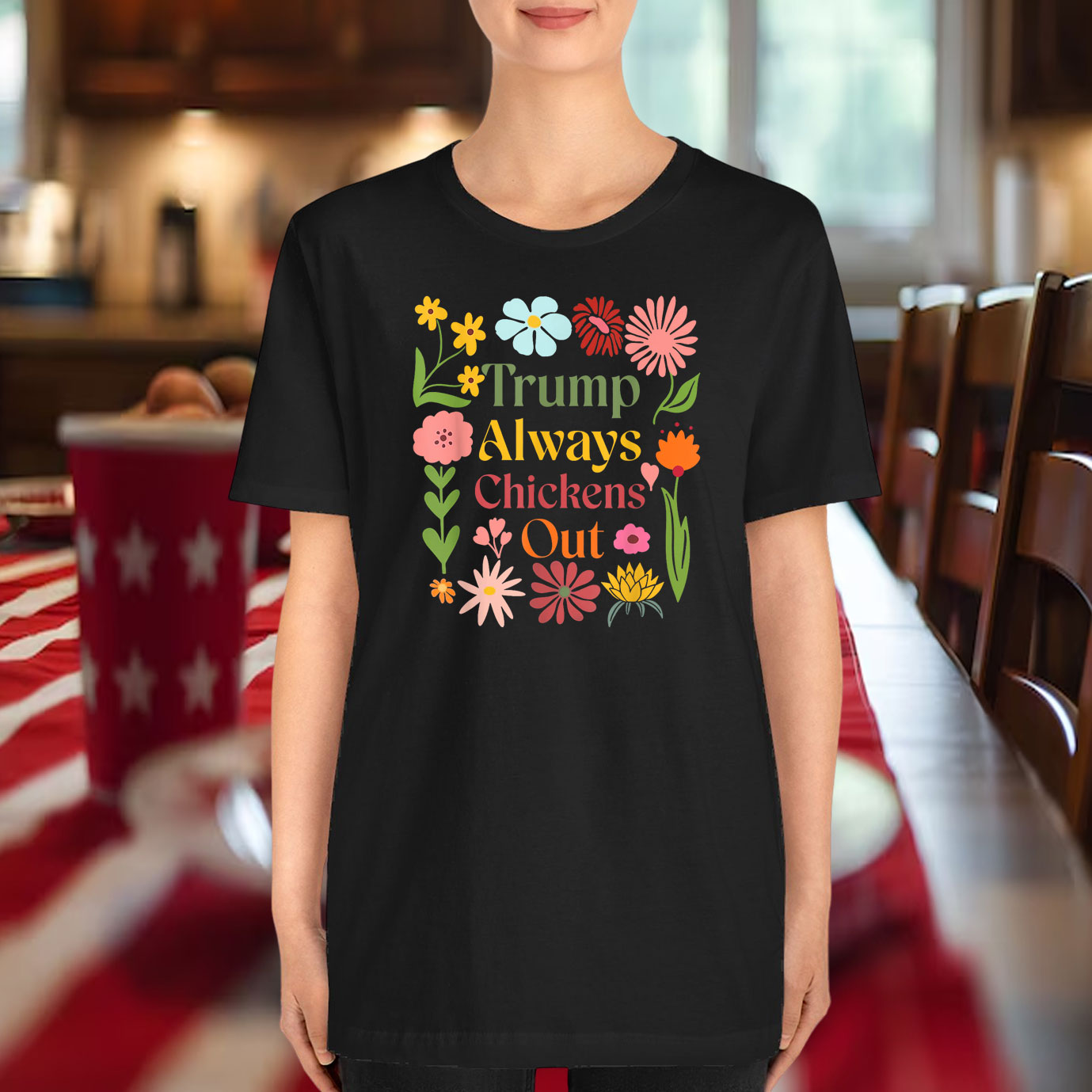 Trumps Always Chicken Out Taco America T-Shirt