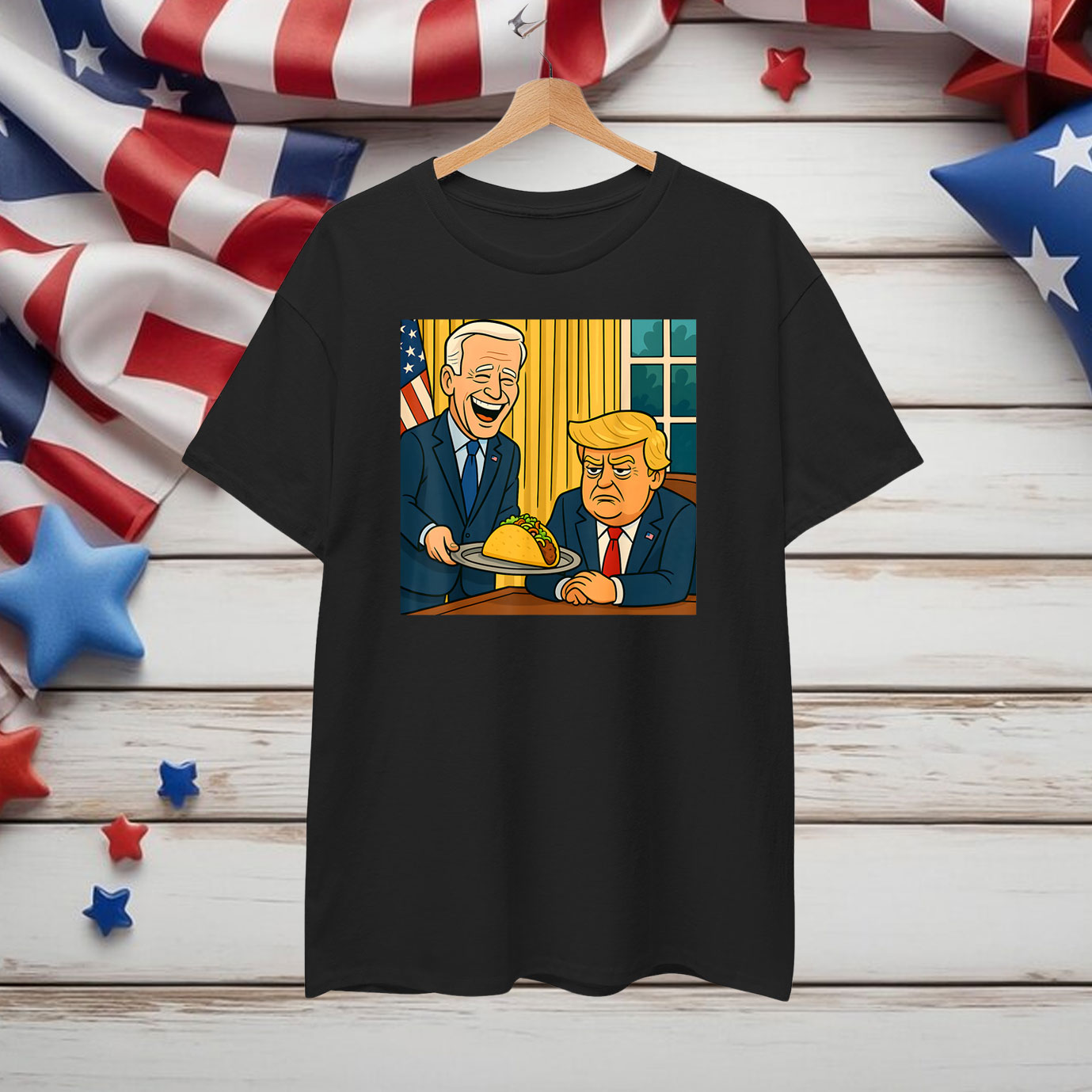 Trumps Always Chickens Out Funny Taco T-Shirt