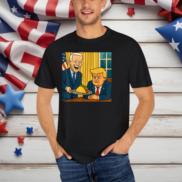 Trumps Always Chickens Out Funny Taco T-Shirt